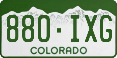 CO license plate 880IXG