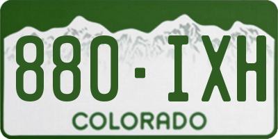 CO license plate 880IXH