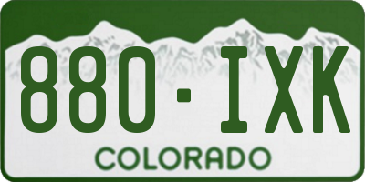 CO license plate 880IXK
