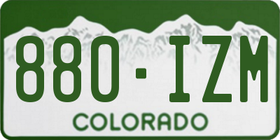 CO license plate 880IZM