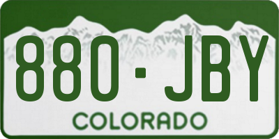 CO license plate 880JBY