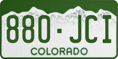 CO license plate 880JCI