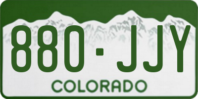CO license plate 880JJY