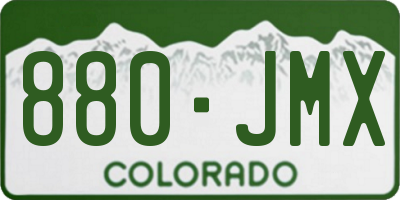 CO license plate 880JMX