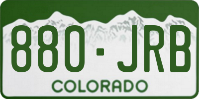 CO license plate 880JRB