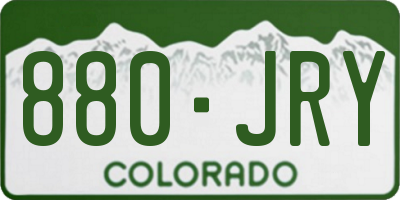 CO license plate 880JRY