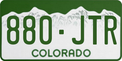 CO license plate 880JTR