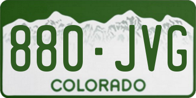 CO license plate 880JVG