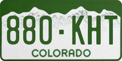 CO license plate 880KHT