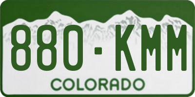 CO license plate 880KMM