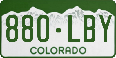CO license plate 880LBY
