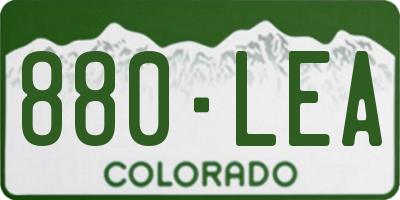CO license plate 880LEA