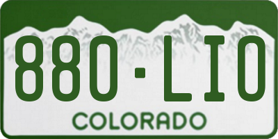 CO license plate 880LIO