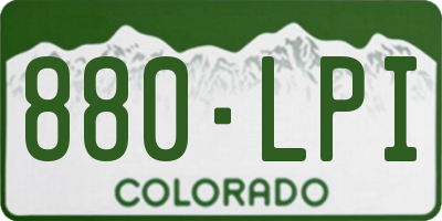 CO license plate 880LPI