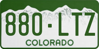 CO license plate 880LTZ