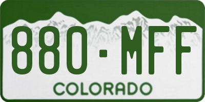 CO license plate 880MFF