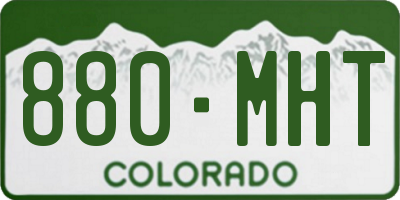 CO license plate 880MHT