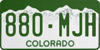 CO license plate 880MJH