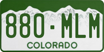 CO license plate 880MLM