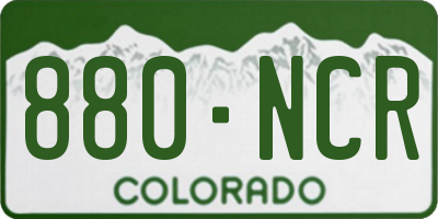 CO license plate 880NCR