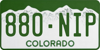 CO license plate 880NIP