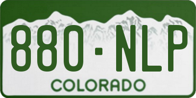 CO license plate 880NLP