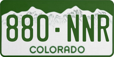 CO license plate 880NNR