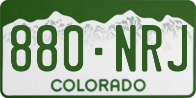 CO license plate 880NRJ