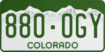 CO license plate 880OGY