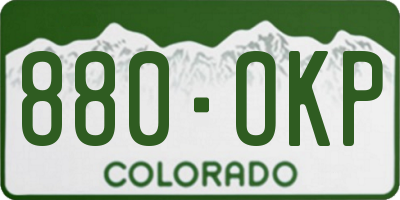 CO license plate 880OKP