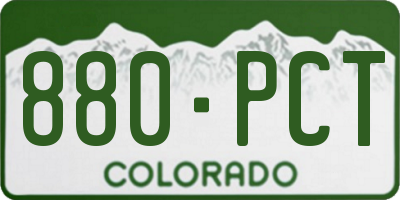 CO license plate 880PCT