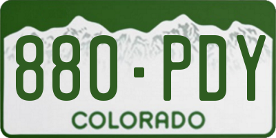 CO license plate 880PDY