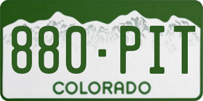 CO license plate 880PIT