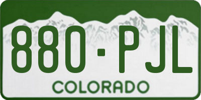 CO license plate 880PJL