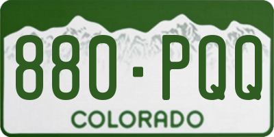 CO license plate 880PQQ