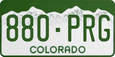CO license plate 880PRG