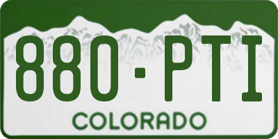 CO license plate 880PTI