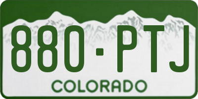 CO license plate 880PTJ