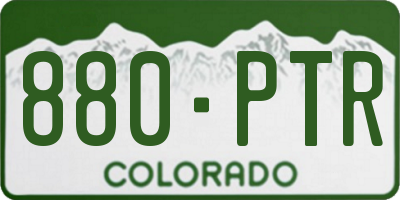 CO license plate 880PTR
