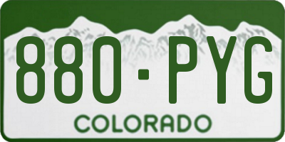 CO license plate 880PYG