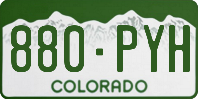 CO license plate 880PYH