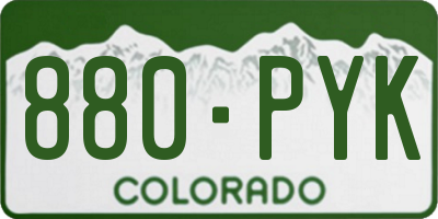 CO license plate 880PYK