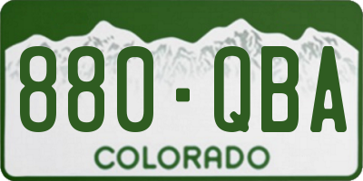 CO license plate 880QBA