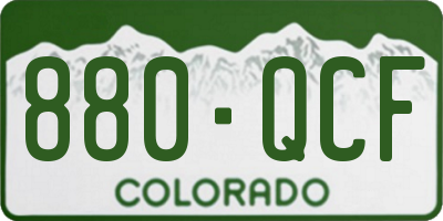 CO license plate 880QCF