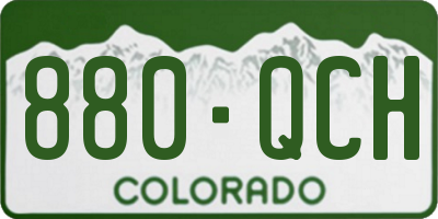 CO license plate 880QCH