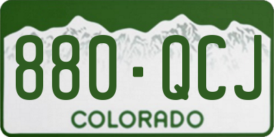 CO license plate 880QCJ