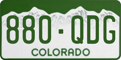 CO license plate 880QDG