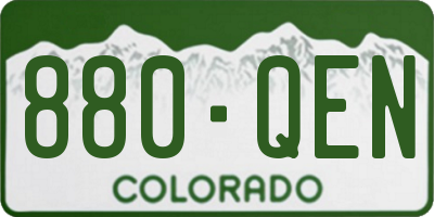 CO license plate 880QEN