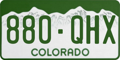 CO license plate 880QHX