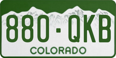 CO license plate 880QKB